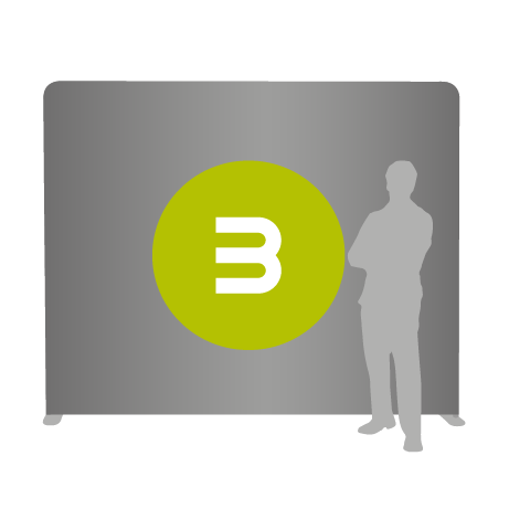 Textilwand ALU | 240er gerade | einseitig bedruckt