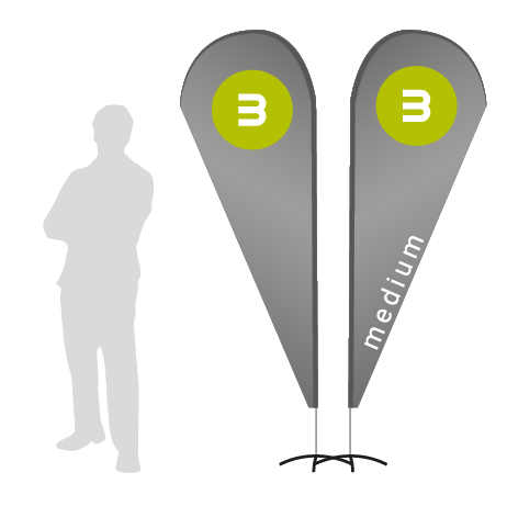 Beachflag Drop | Medium (280 cm) | beidseitig bedruckt