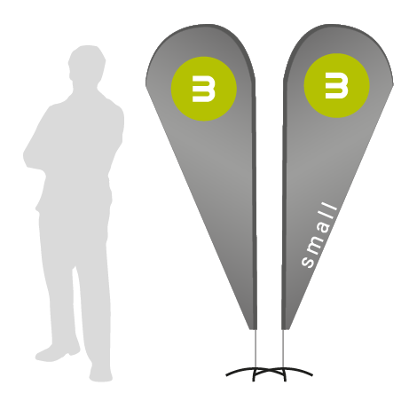 Beachflag Drop | Small (210 cm) | beidseitig bedruckt