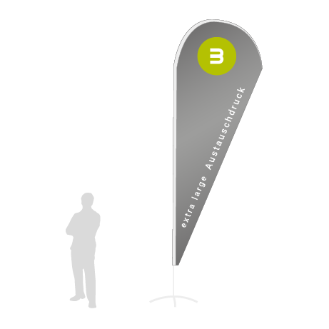 Beachflag Drop Austauschdruck | Extra Large (460 cm) | einseitig bedruckt