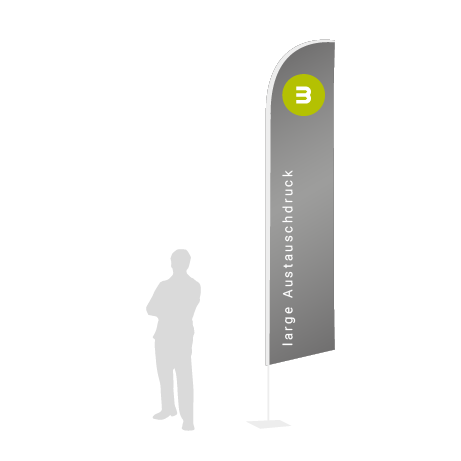 Beachflag Wind Austauschdruck | Large (400 cm) | einseitig bedruckt