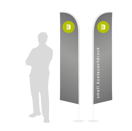 Beachflag Wind Austauschdruck | Small (260 cm) | beidseitig bedruckt
