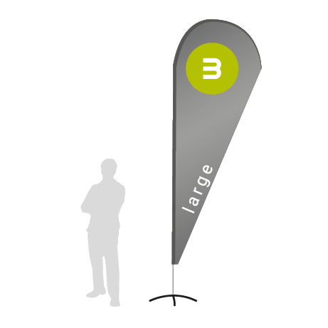 Beachflag Drop | Large (350 cm) | einseitig bedruckt