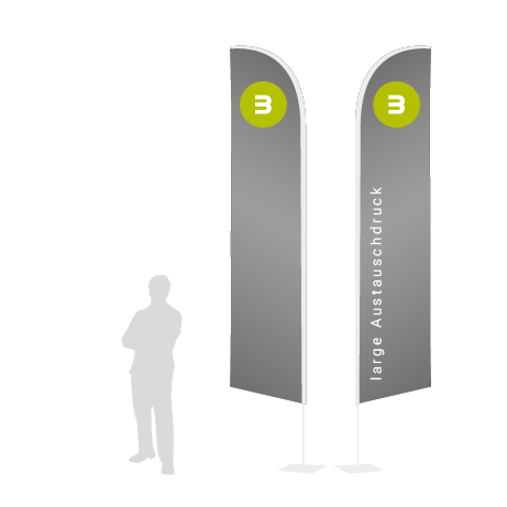 Beachflag Wind Austauschdruck | Large (400 cm) | beidseitig bedruckt