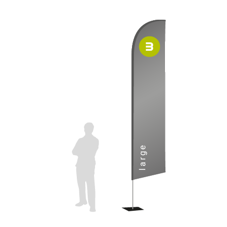 Beachflag Wind | Large (400 cm) | einseitig bedruckt