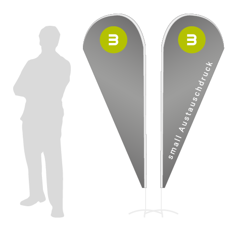 Beachflag Drop Austauschdruck | Small (210 cm) | beidseitig bedruckt