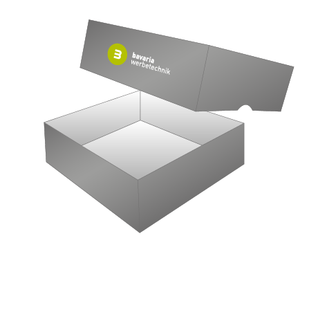 Stülpdeckelschachtel Vollpappe 215 x 215 x 100 x 150 mm 16DIN 450g/qm Grau