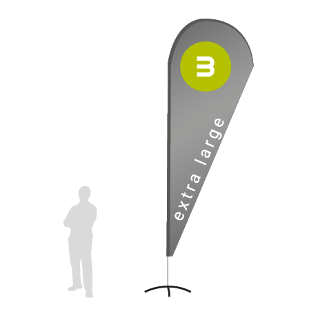 Beachflag Drop | Extra Large (460 cm) | einseitig bedruckt