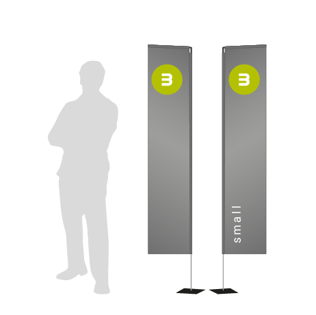 Beachflag Rechteck | Small (200 cm) | beidseitig bedruckt