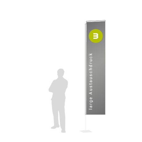 Beachflag Rechteck Austauschdruck | Large (400 cm) | einseitig bedruckt