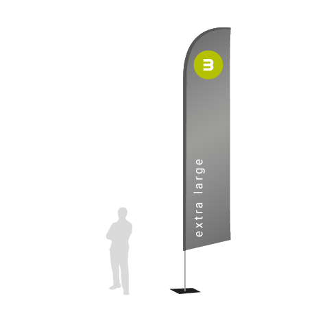 Beachflag Wind | Extra Large (490 cm) | einseitig bedruckt