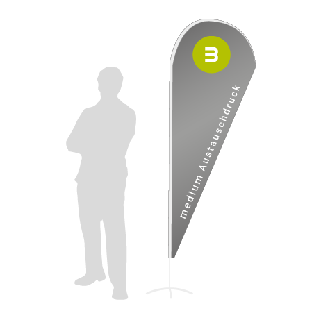 Beachflag Drop Austauschdruck | Medium (280 cm) | einseitig bedruckt