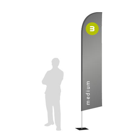 Beachflag Wind | Medium (320 cm) | einseitig bedruckt