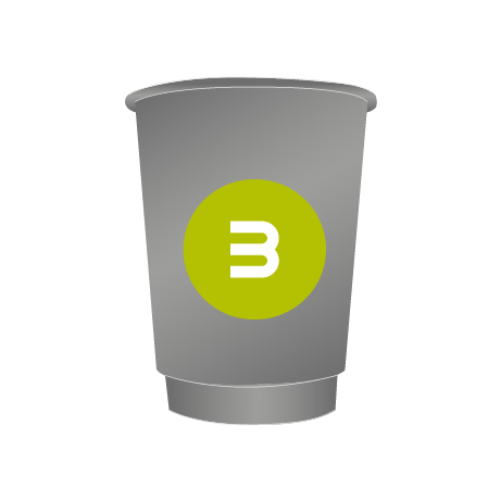 Pappbecher BIO | 200 ml doppelwandig | rundum bedruckt