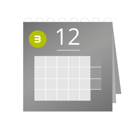 12 Blatt Wandkalender mit Deckblatt